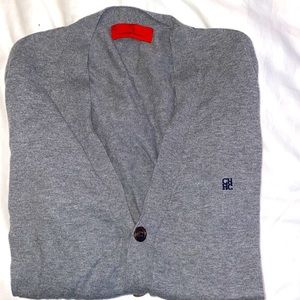 Size medium Carolina Herrera grey men’s cardigan sweater